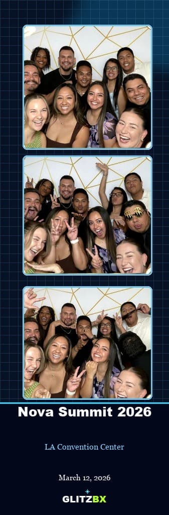 GLITZBX custom 2×6 corporate branded photo strip